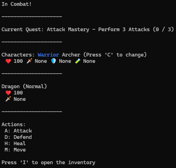 FantasyRPG Combat State